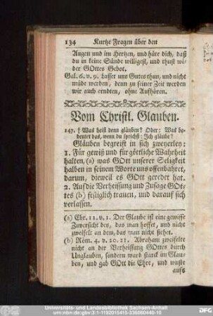 Vom Christl. Glauben.