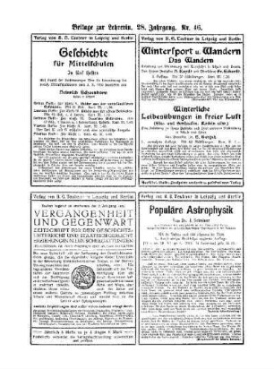 Beilage zur Lehrerin : 28.Jahrgang Nr.46