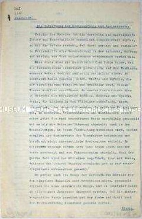 Maschinenschriftliche Abschrift einer Anleitung zur Verwertung von Küchenabfällen