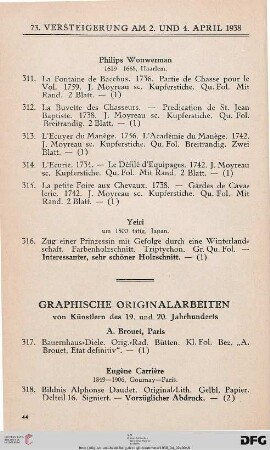 Graphische Originalarbeiten (Nr. 317-341)