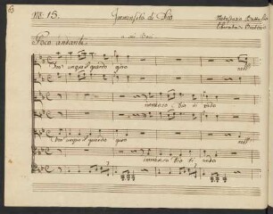 Immensità di Dio; Coro; B-Dur