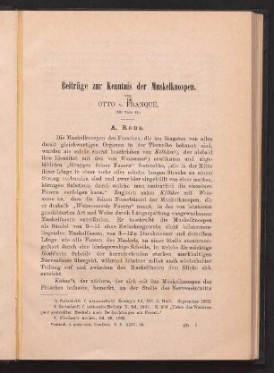 Beiträge zur Kenntnis der Muskelknospen