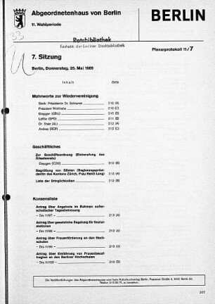 Nr. 7, 25. Mai 1989