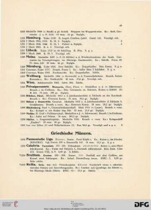 Griechische Münzen (Nr. 1252-1322)