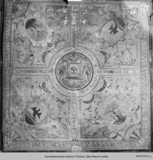 Deckendekoration mit Grotesken und Della Gherardesca-Impresen