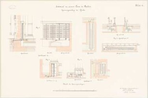 Berliner Dom Schinkelwettbewerb 1884: Details der Heizung