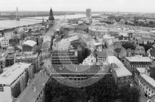 Stadtansicht Riga mit Dom und Jakobikirche von NW