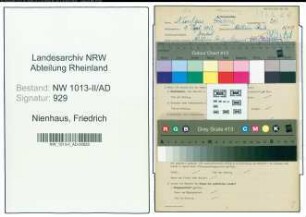 Entnazifizierung Friedrich Nienhaus , geb. 09.09.1902 (Bueroangestellter)
