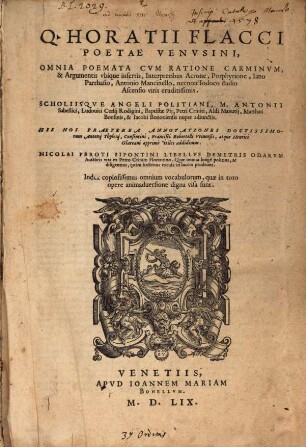 Omnia Poemata : cum Commentariis