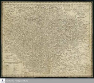 Charte vom Königreich Böheim : Nach Murdochischer Projection entworfen, nach den neuesten und zuverlässigsten astronomischen Ortsbestimmungen berichtiget, und revidiret auf der Seeberger, und Prager Sternwarte