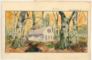 Wartehalle Monatskonkurrenz Februar 1908: Perspektivische Ansicht