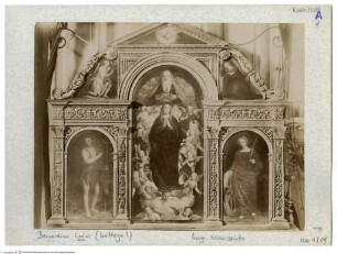 Triptychon: Krönung Mariä, die heilige Katharina von Alexandrien und Johannes der Täufer