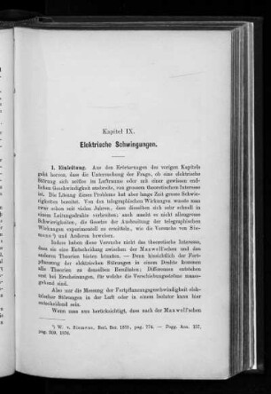 Kapitel IX. Elektrische Schwingungen.
