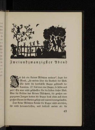 Zweiundzwanzigster Abend