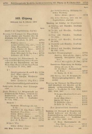 163. Sitzung. Mittwoch den 6. Oktober 1920