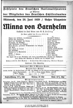 Minna von Barnhelm