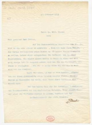 Brief an Wilhelm Kienzl : 24.11.1913