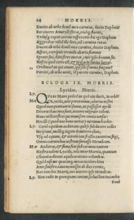Ecloga IX. Moeris.