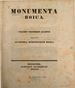 Monumenta Boica, 34,1=Collectio nova 7,1. Monumenta episcopatus Augustani