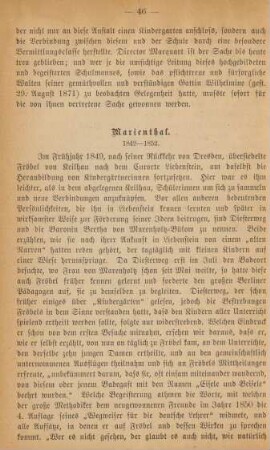 Marienthal. 1849-1852