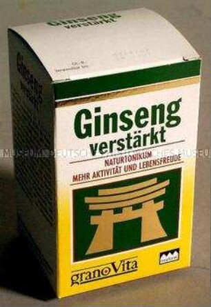 Schachtel "Ginseng verstärkt", leer