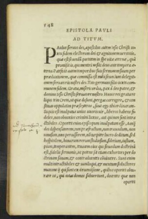 Epistola Pauli Ad Titum.