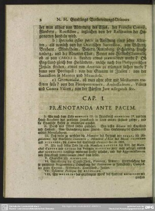 Cap. I. Praenotanda Ante Pacem
