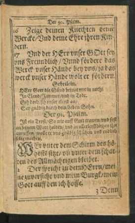 Der 91. Psalm. - Der 100. Psalm.
