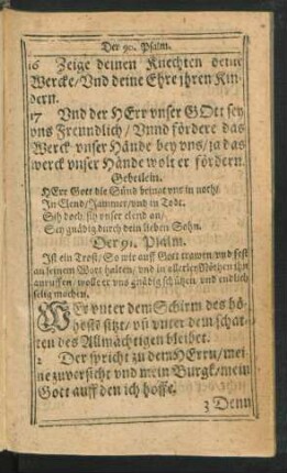 Der 91. Psalm. - Der 100. Psalm.