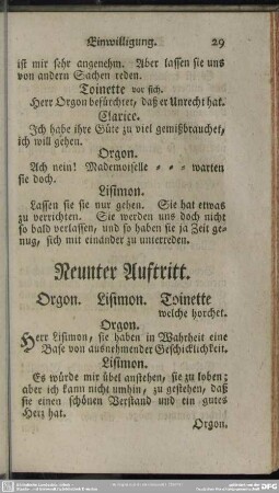 Neunter Auftritt. Orgon. Lisimon. Toinette