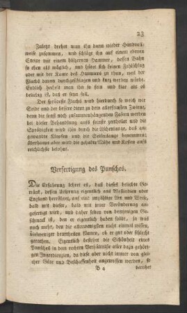 Verfertigung des Punsches.