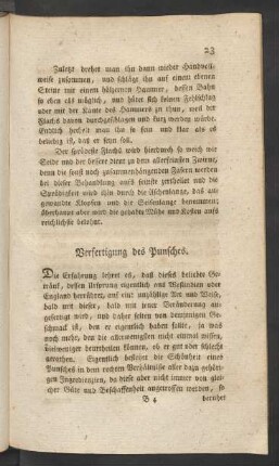 Verfertigung des Punsches.