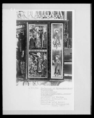 Katharinenaltar: Szenen aus dem Leben der heiligen Katharina sowie die Heiligen Florian und Georg