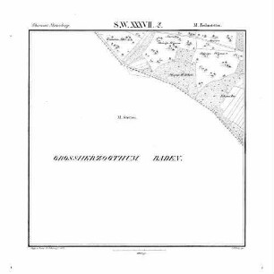 Kartenblatt SW XXXVII 2 Stand 1846