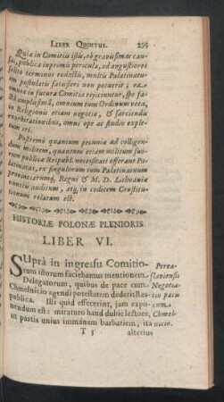 Historiae Polonae Plenioris Liber VI