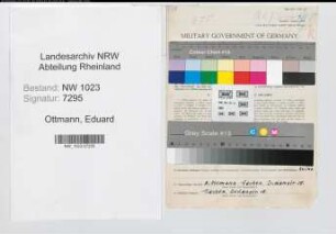 Entnazifizierung Eduard Ottmann , geb. 22.01.1895 (Postschaffner)