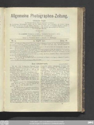 Nr. 22. 29. August 1902. Jahrg. IX.