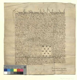 Kaiser Karl [IV.] bestätigt dem Zisterzienserkloster Dobrilugk alle Besitzungen und Rechte. "datum Mulberg anno domini millesimo trecentesimo septuagesimo tercio, indiccione undecima, IIII Kalendas Februarii, regnorum nostrorum anno vicesimo septimo, imperii vero decimo octavo"