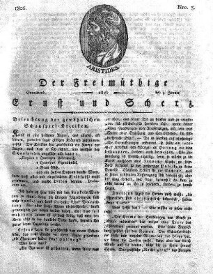 Nro. 3, Sonnabend, den 4. Januar 1806