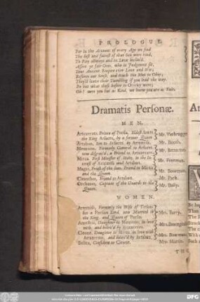 Dramatis Personae.