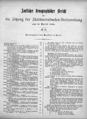 Nr. 17, 19. April 1883