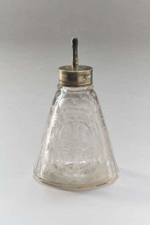 Kindersaugflasche mit Wappen und Spiegelmonogramm des Hoch- und Deutschmeisters Franz Ludwig von Pfalz Neuburg