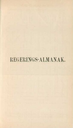 Regerings-Almanak