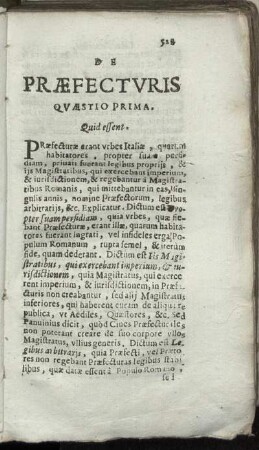 De Præfecturis.