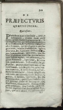 De Præfecturis.