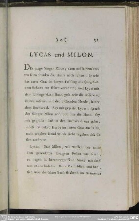 Lycas und Milon
