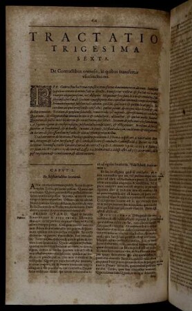 Tractatio Trigesima Sexta. De Contractibus onerosis, in quibus transfertur ususfructus rei.