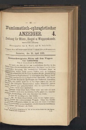 4. 30. April 1885