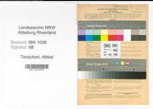 Entnazifizierung Alfred Tenschert , geb. 22.10.1899 (Kaufmaennischer Angestellter)