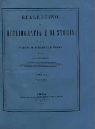 Tomo XII. Marzo 1879.